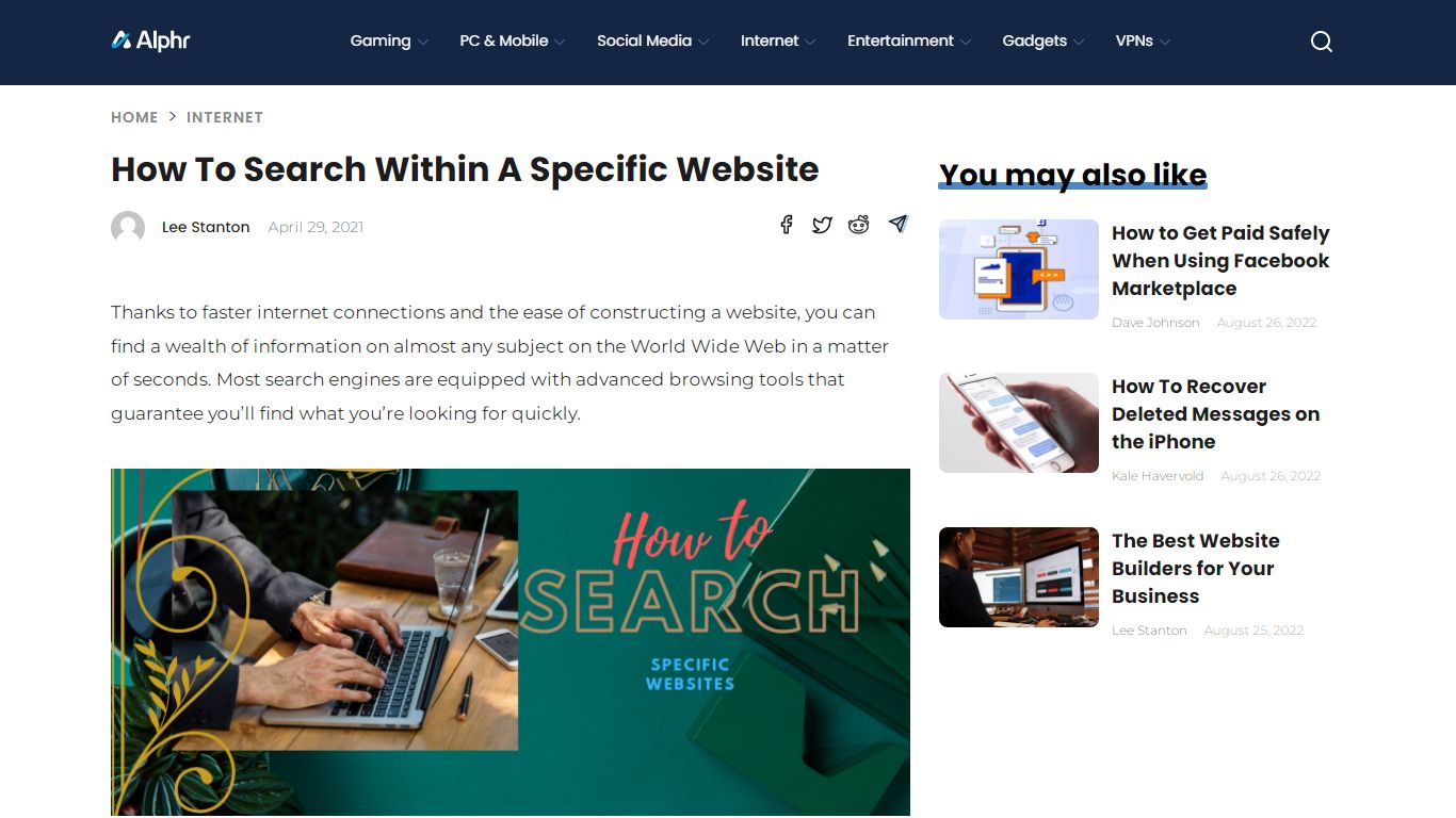 How to Search Within a Specific Website - Alphr