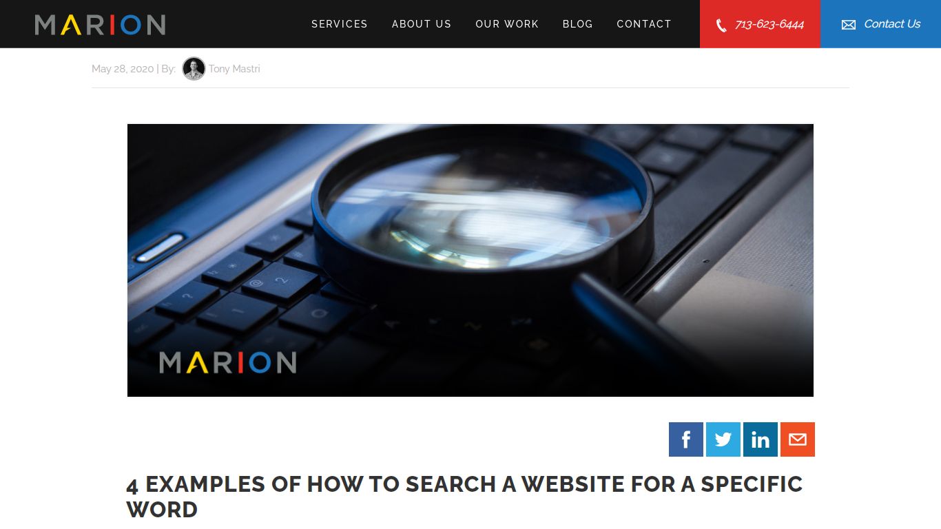 How to Search a Website for a Specific Word - 4 Ways | MARION