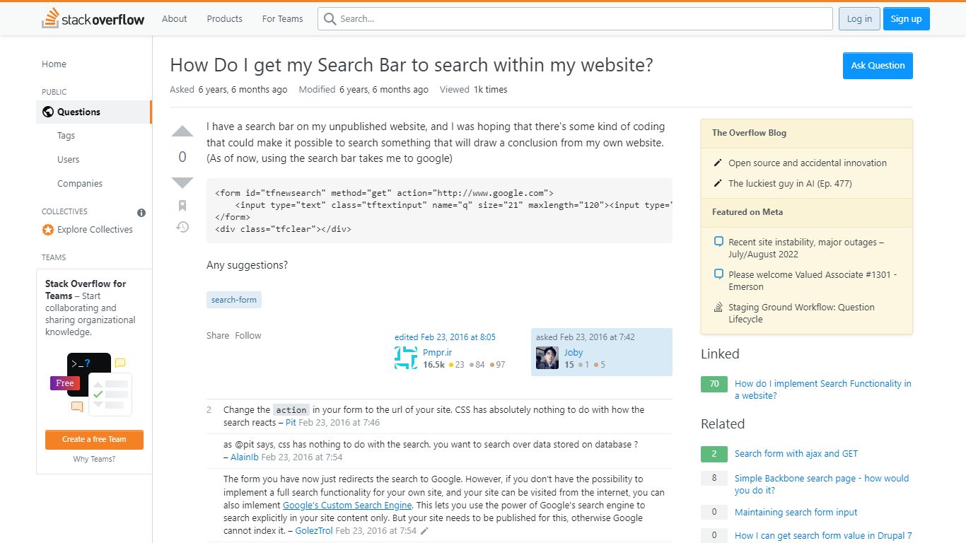 How Do I get my Search Bar to search within my website?